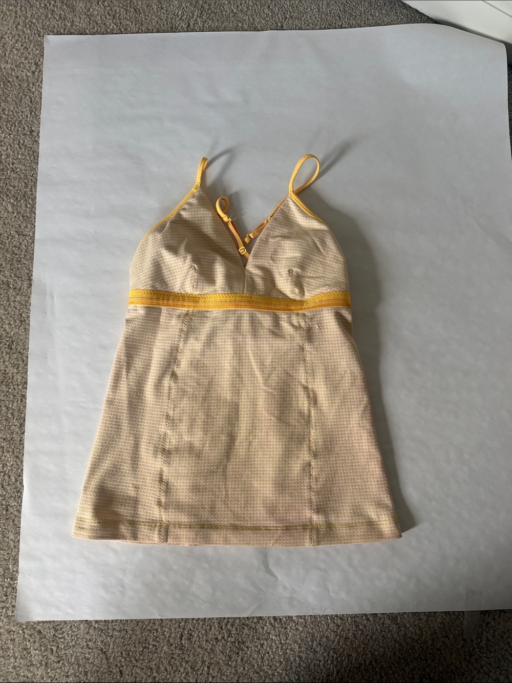 lululemon athletica Cream Chemise with Yellow Trim